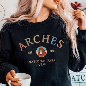 Felpa Arches National Park, maglione girocollo Utah - Unisex