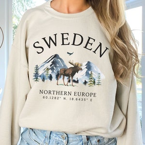 Sweden Sweatshirt, Swedish Crewneck Pullover, Unisex