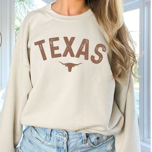 Texas Sweatshirt, Lone Star Western Sweater, Soft and Comfortable Crewneck Pullover