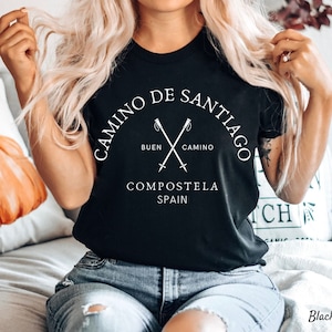 Camisa Caminho de Santiago, Camiseta Compostela Espanha Trekking, Camiseta Caminho de São Tiago Buen Camino