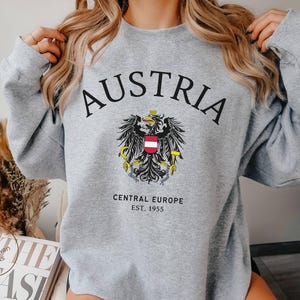 Austria Sweatshirt, Austrian Crewneck Pullover, Unisex