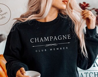 Champagne Sweatshirt, Champagne Club Crewneck Pullover