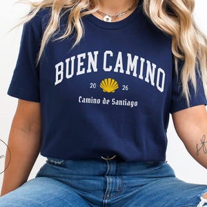 Camino de Santiago Shirt, 2026 Buen Camino, Custom Year Spain Trekking Unisex T-shirt