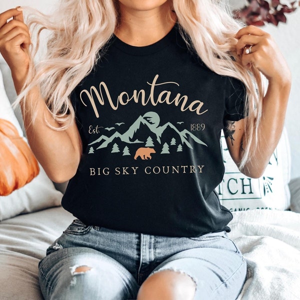 Montana Shirt, Big Sky Country MT State Mountains T-shirt
