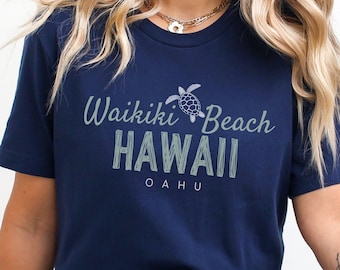 Hawaii Shirt, Waikiki Beach Oahu T-shirt, Unisex
