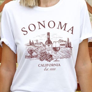 Sonoma Shirt, California Wineries Tee, Wineyard Unisex Tee
