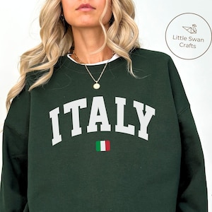Italy Sweatshirt, Italian Flag Crewneck Pullover, Unisex
