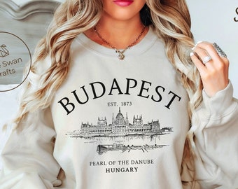 Budapest Sweatshirt, Hungary Crewneck Pullover, Unisex
