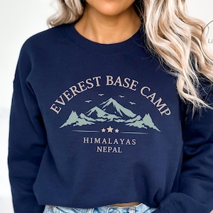 Everest Base Camp Sweatshirt, Himalayas Nepal Hiking Crewneck Pullover