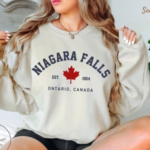 Niagara Falls Sweatshirt, Kanada Maple Leaf Rundhalspullover, Unisex