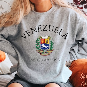 Venezuela-sweater, zachte en comfortabele trui met ronde hals, uniseks