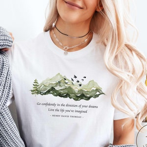 Women's T-Shirts [Out of Print] Henry David Thoreau / Walden Tee (Olive) (Womens) Thoreau T Shirt - Etsy
