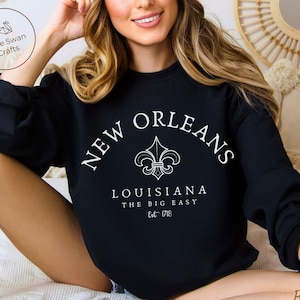 New Orleans Sweatshirt, The Big Easy Crewneck Pullover