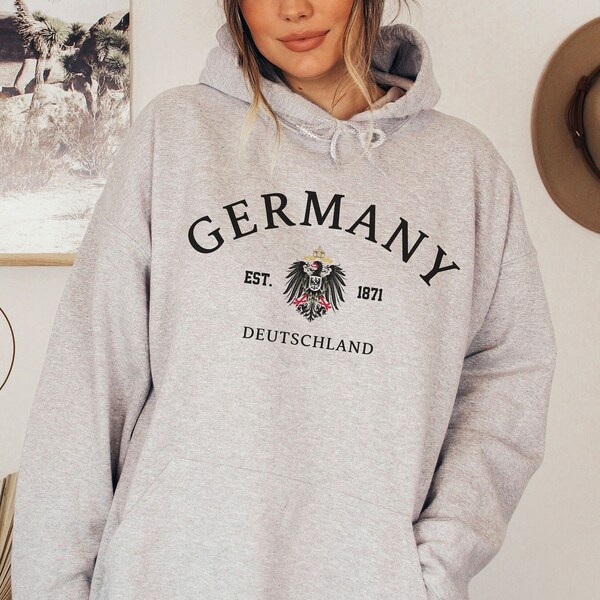 Deutschland Hoodie, Deutschland Kapuzen-Sweatshirt, weicher und bequemer Pullover, Unisex