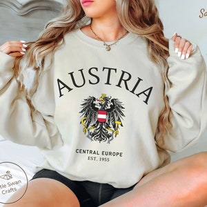 Austria Sweatshirt, Austrian Crewneck Pullover, Unisex