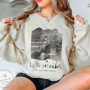 Les Miserables Sweatshirt Victor Hugo Classic Novel Crewneck Pullover Unisex Etsy