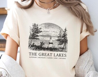 The Great Lakes Shirt, Michigan, Huron, Erie, Ontario Unisex T-shirt