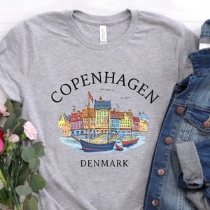 Kopenhagen Shirt, Dänemark Nyhavn Hafen T-shirt, Unisex