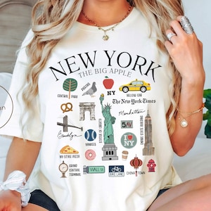 New York Shirt, NYC Landmarks T-shirt, Unisex