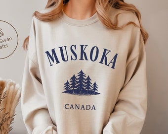 Muskoka Sweatshirt, Canada Crewneck Pullover, Unisex