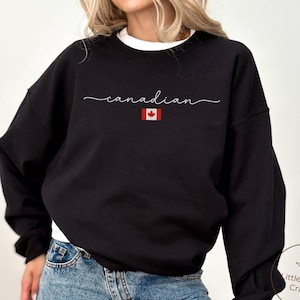 Canadian Sweatshirt, Canada Flag Crewneck Pullover, Unisex