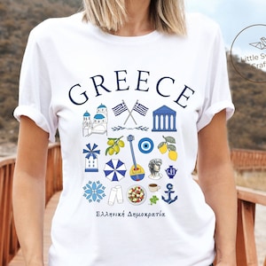 Greece Shirt, Greek Landmarks T-shirt, Unisex