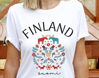 Finland Shirt, Scandinavian Design, Suomi T-shirt, Unisex