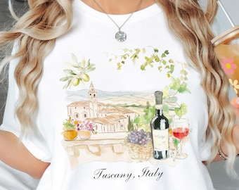 Tuscany Shirt, Italy Toscana Vineyards T-shirt, Unisex