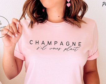 Champagne s&#39;il vous plait shirt, Champagne Please T-shirt, Unisex
