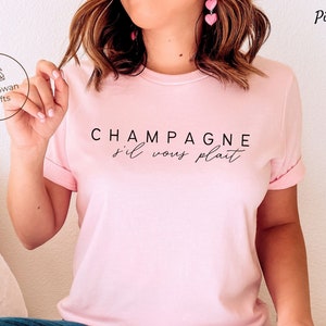 Champagne s&#39;il vous plait shirt, Champagne Please T-shirt, Unisex