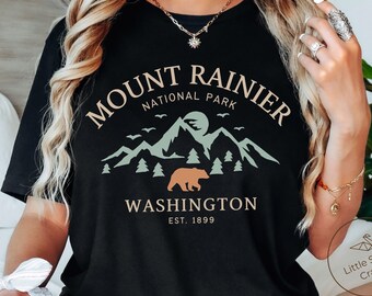 Mt. Rainier Shirt, Mount Rainier Washington T-shirt, Unisex