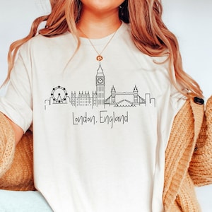 Maglietta London, Inghilterra UK Skyline T-shirt, Unisex