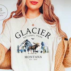 Glacier National Park Shirt, Montana Mountains T-shirt, Unisex