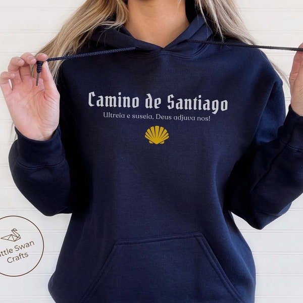 Camino de Santiago Hoodie, Compostela Hooded Sweatshirt, Spain Trekking Sweater, Way of St James Hiking, Buen Camino Crewneck - Unisex