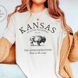 Kansas Shirt, Sunflower State Buffalo T-shirt, Unisex