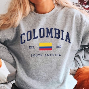 Kolumbien Sweatshirt, kolumbianische Flagge Pullover - Unisex