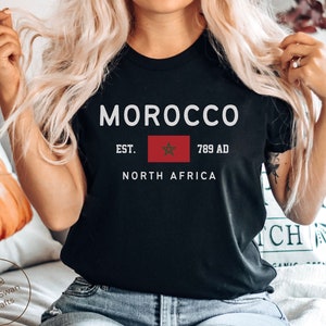Morocco Shirt, Moroccan Flag T-shirt, Unisex