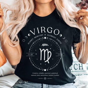 Virgo Shirt, Zodiac Virgo Facts Tee, Birthday Present, Unisex