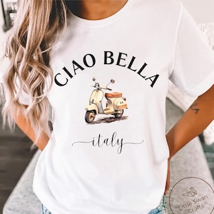 Camisa Itália, Ciao Bella Italia, Camiseta Italiana Scooter, Unissex