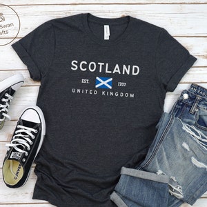 Camiseta de Escocia, camiseta con la bandera escocesa, unisex