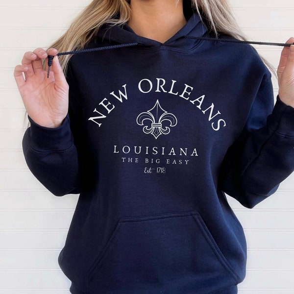 New Orleans Hoodie, Nola Pullover, Big Easy Heavy Blend Hooded Sweatshirt - Unisex