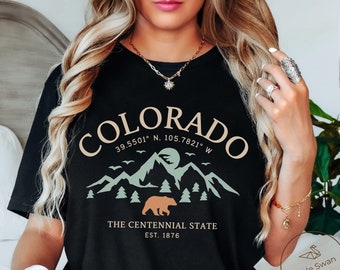 Colorado Shirt, CO State Mountains T-shirt, Unisex