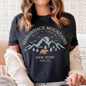Adirondack Mountains Shirt, ADK 46er T-shirt, Unisex