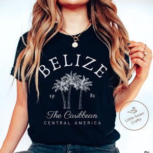 Belize Shirt, Caribbean Palm Tree T-shirt, Unisex