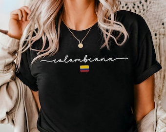 Colombia Shirt, Colombiana Girl Gift, Colombian Flag T-shirt