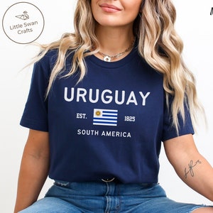 Camiseta de Uruguay, camiseta con la bandera uruguaya, unisex