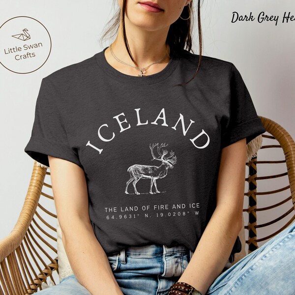 Iceland Shirt, Nordic Deer T-shirt, Unisex