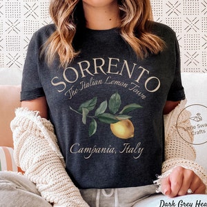 Sorrento Shirt, Italy Campania, Italian Lemons T-shirt Dark Grey Heather