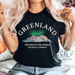 Greenland Shirt, Northern Lights Kangerlussuaq T-shirt, Unisex