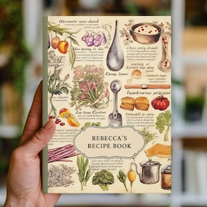 Personalized Recipe Book, Cookbook Journal, Custom Notebook, Food Diary